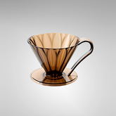 CAFEC Tritan Cone-Shaped Flower Dripper Clear Brown Cup 4